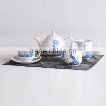 15pcs Wholesale Ceramic Promotional Cheap Tea and Coffee Set photo-5