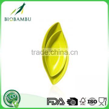 Fashionable Promotional Biodegradable Bamboo Fiber Plates Set photo-4