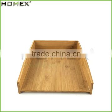 Bamboo letter tray/ a4 paper storage box Homex-BSCI