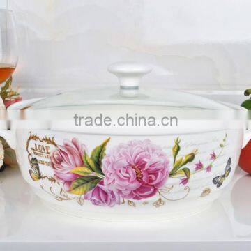 10" Ceramic Pot Suitable for Microwave Oven With Glass Lid photo-4