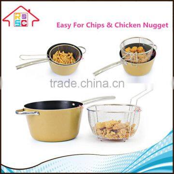 NBRSC Hot Selling Professional 5.0 Qt Deep Fryer Set Great For French Fries Notstick Interior With Mesh Lid and Mesh Basket photo-2