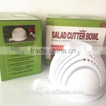 2017 New Design Plastic Salad/fruit Cutter Bowl/Plastic Salad Cutter Bowl for Kitchen