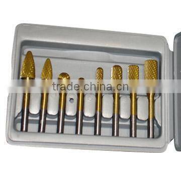 Golden Tungsten Carbide/Ti Coated Bur Set