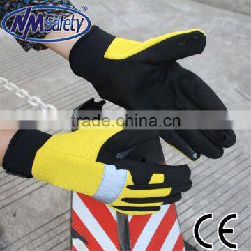 NMSAFETY 2014 new synthetic leather gloves mechanic with buckle