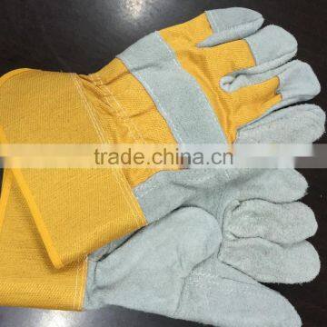 Leather glove, cow split leather leather double palm working safety gloves