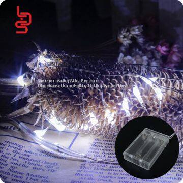 pure white 3AA battery operated fairy light string