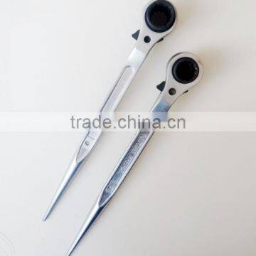 Reversible tapered double ratchet spanners wrenches