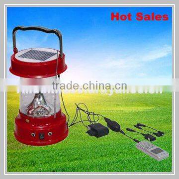 LED solar camping lamp with radio player