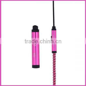 High Quality Metal Zipper Earphone With Mic