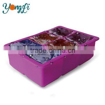 Custom Personalized Novelty Food Grade Silicone Square Shape Silicone Ice Cube Tray