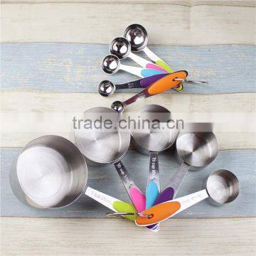 10pcs amazon best selling stainless steel spoon measuring cups