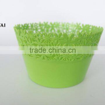 2016 New Style Plastic pp Circular Fruit Basket With Sunflower photo-4