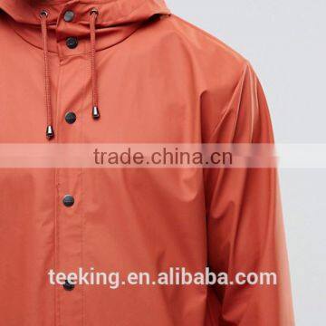 Custom Button-up Plain Men's Waterproof Rain Jacket photo-3