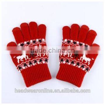 promotional acrylic knitted glove / knitting glove