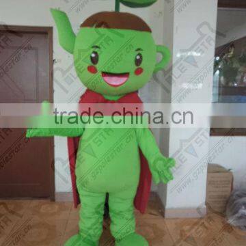 green superman apple mascot costumes