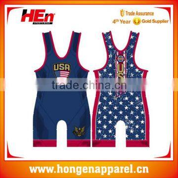 China Custom made youth fitness wear wrestling singlet for sale