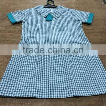 Primary School Uniform Designs Kids Check Fabric School Girls Pinafore photo-3