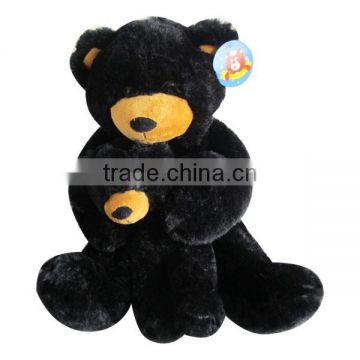 Mother day gift ideas plush big black bear and baby toys