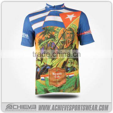 customise sublimation club team wear printing polyester cycling shirts suits uniforms