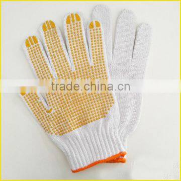 Factory price PVC dotted cotton safety working gloves