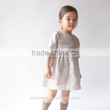 High Quality Kids Clothing Frock Design Girls Dress Names With Pictures Children Clothes Summer Linen Dress photo-2