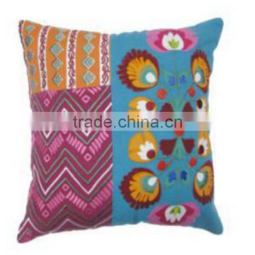 Special Design Multi Patched and Embroider Cushion Cover