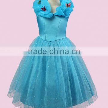 Wholesale Princess Butterfly Kids Dress Children Lace Flower Party Dress Summer Baby Girl Dress For Wedding photo-3