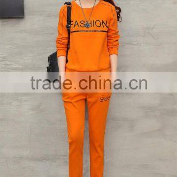 2017 New Design Hign Quality and Reasonable Price Women Casual Tracking Suits 100% Cotton photo-3