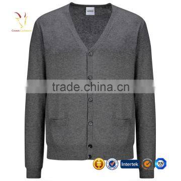 V-Neck Knitted Men Cadign Sweaters New Design Men Cashmere Sweater