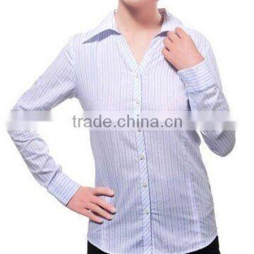 wholesale long sleeve cotton ladies bank office uniforms stripes shirt