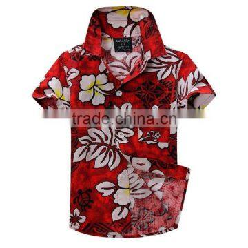 2017 Boys Summer Clothes New Arrival Fashion Aloha Shirt Hawaiian Shirt Floral Shirt for Boy photo-5