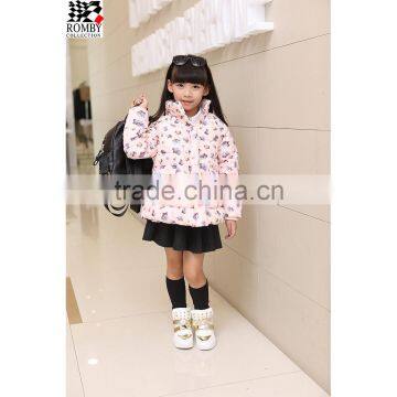 Girls Printing Fabric Winter Jacket Light Down Jacket photo-2