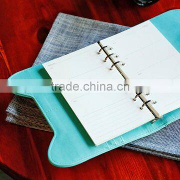 48K PU Cover Planner 6 Holes Loose Leaf Binder Clip Organizer Customizable Debossed/embossed Logo Animal Shape Hadbag Notebook photo-3