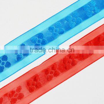 25mm Sheer Jacquard Ribbons for Hair Bows Wedding Craft photo-2