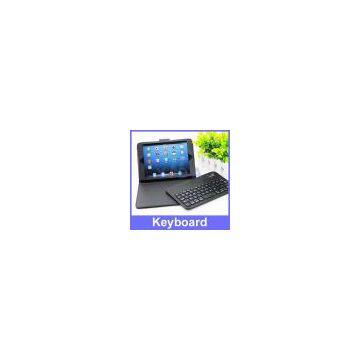 Leather Case with Bluetooth 3.0 Wireless Keyboard with Stand for iPad mini KB03