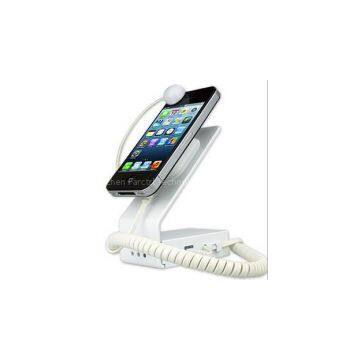 Alarm and charge mobile phone security holder stand
