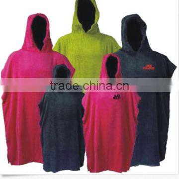 Cotton Towel Hoodie Poncho For Surfing Swimming Sports