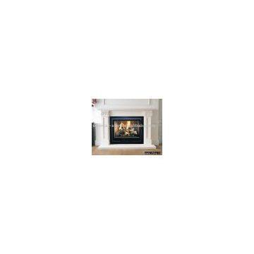 stone fireplace