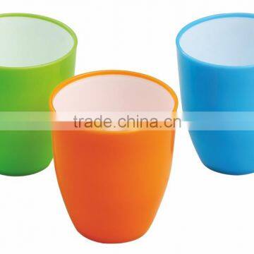 new plastic doule color water cup ice-cream cup