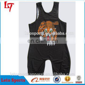 Newest sublimated Breathable Gym Men wrestling Equipment Singlets Wholesale