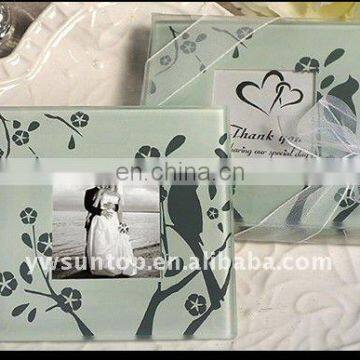 Personalized glass photo cup coaster set gifts wedding table decoration