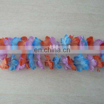 HAWAIIAN MULTI COLOURED FLOWER LEI NECKLACE GARLAND