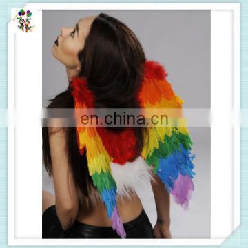 Adult Party Costume Rainbow Colors Large Feather Angel Wings HPC-0854