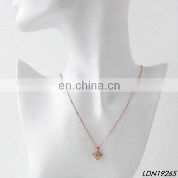 Gold Fox Pendant Necklace With Real Rose Gold Plating
