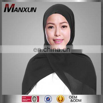 2017 High Quality Muslim Hijab Simple Style Islamic Plain Scarf Stylish Chiffon Hijab Scraf Online