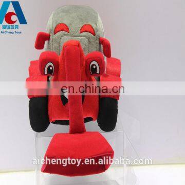 factory custom red plush machine forklift toys for kids