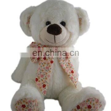 New christmas sitting teddy bear plush stuffy toy with bow-tie soft plush toy for children L-00001