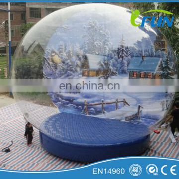 Top quality Christmas inflatable snow globe/giant inflatable snow globe/inflatable snow globe tent