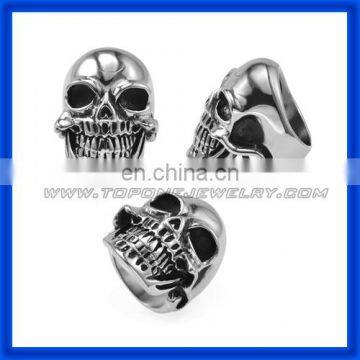 2014 wholesale stainless steel men skull jewelry king ring