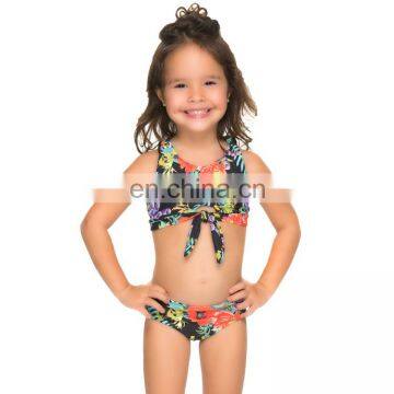 Wholesale Two Pieces Girls Custom Printing Swimsuit Bikini Cute Swimwear For Kids